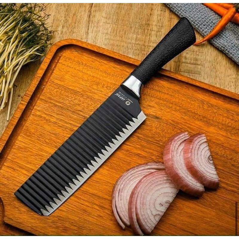 Dao thái lưỡi gợn sóng bằng thép không gỉ