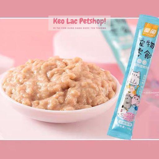 Súp thưởng cho mèo Shizuka thanh 15gr 3 vị Gà, Cá ngừ, Cá hồi