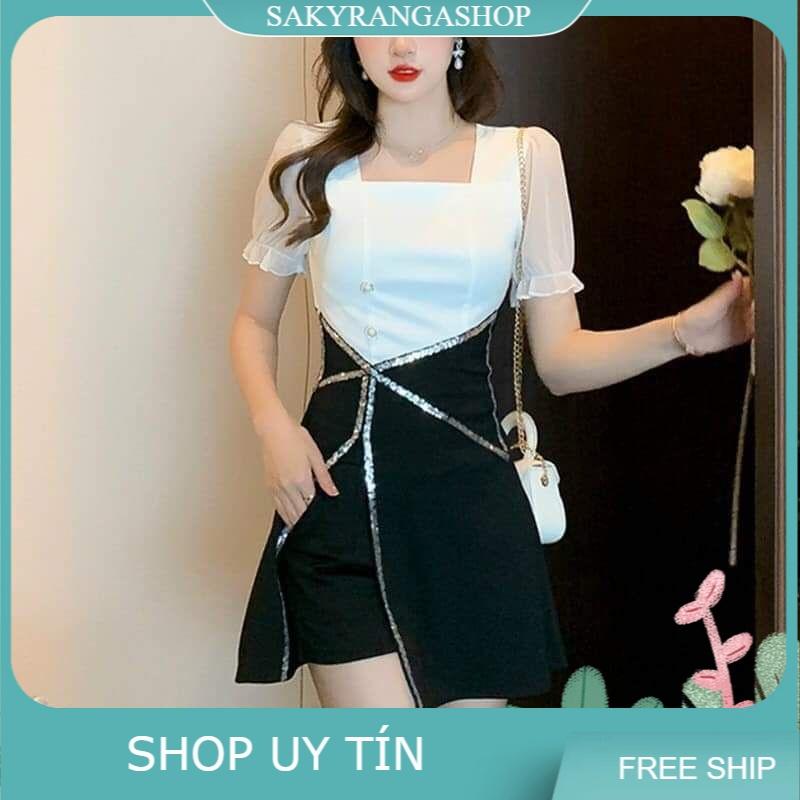 SÉT BỘ THUN CỔ VUÔNG PHỐI MÀU CAO CẤP