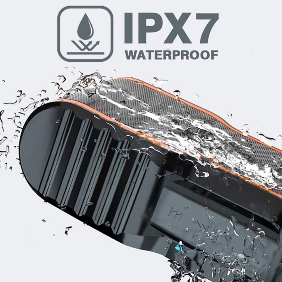 Aomais 20W Loa Bluetooth không dây IPX7 Trò chơi không thấm hơi ngoài trời ba loa loa siêu loa Color: Black black border