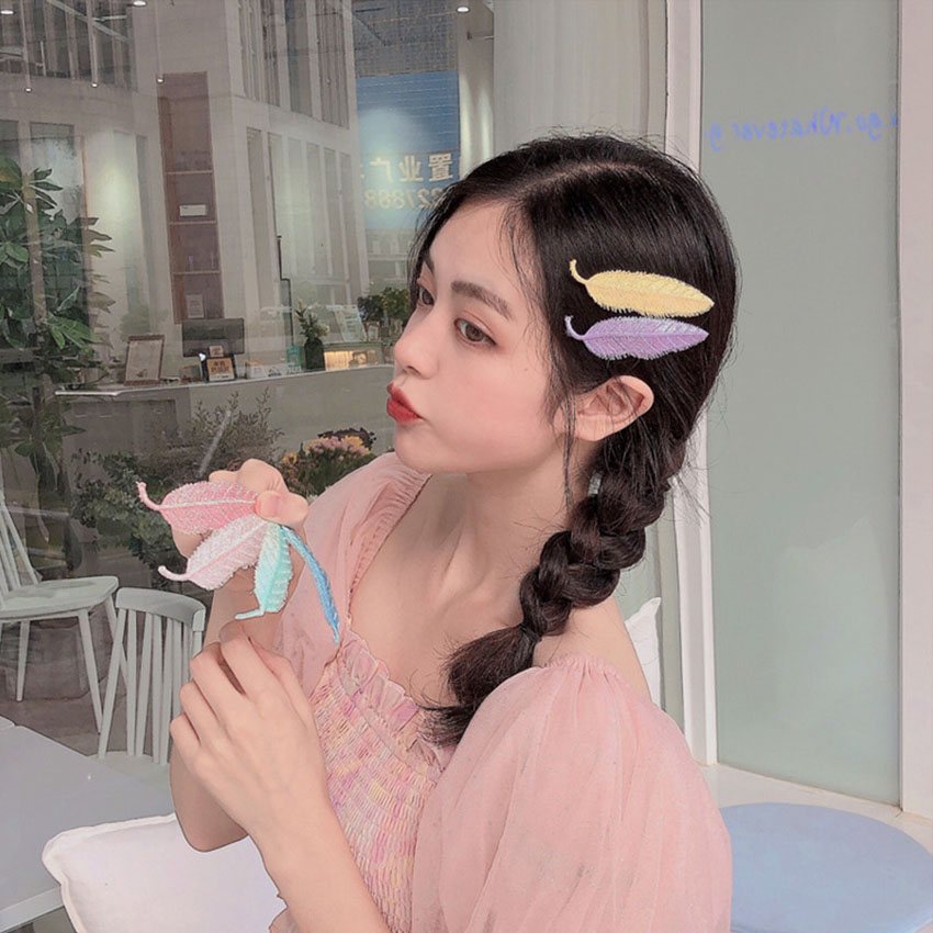 Kẹp tóc mái hình lá NASI xinh xắn dễ thương kẹp tóc cute nữ