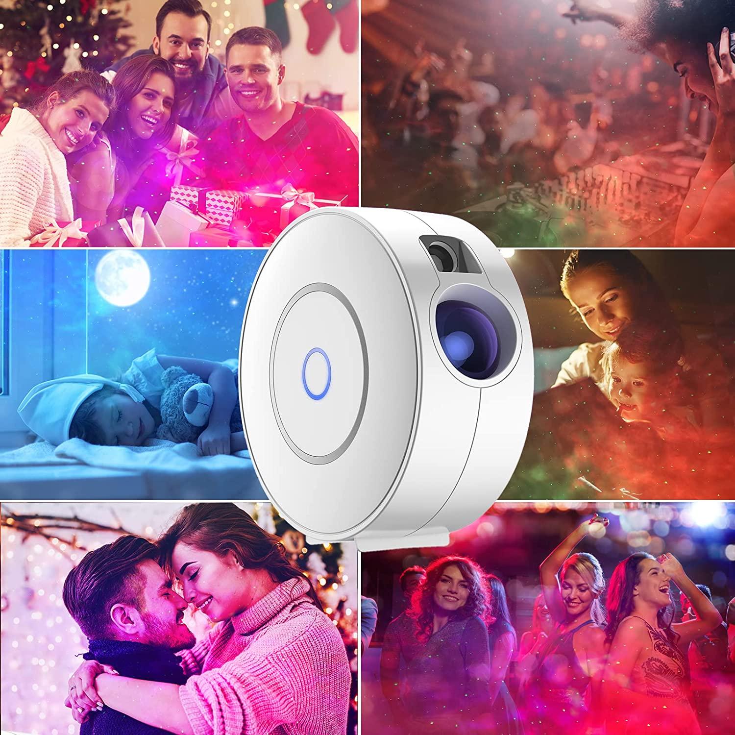 Máy chiếu sao WiFi để trang trí phòng, Máy chiếu ánh sáng ban đêm tại nhà Tương thích với Alexa/Google Home