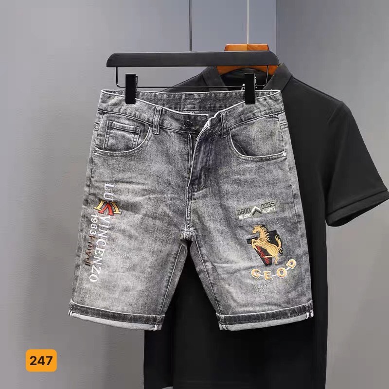 Quần short jean nam, quần short jean nam mẫu mới phong cách hàng quốc, họa tiết cao cấp MS247