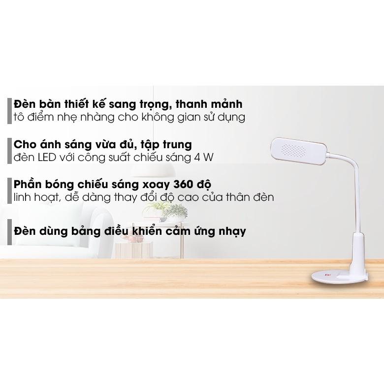 Đèn Bàn LED Điện Quang ĐQ LDL04 4W - Phân phối bởi CTCP ABMA VN Showroom 52 Hoàng Diệu, P13, Q4, TPHCM