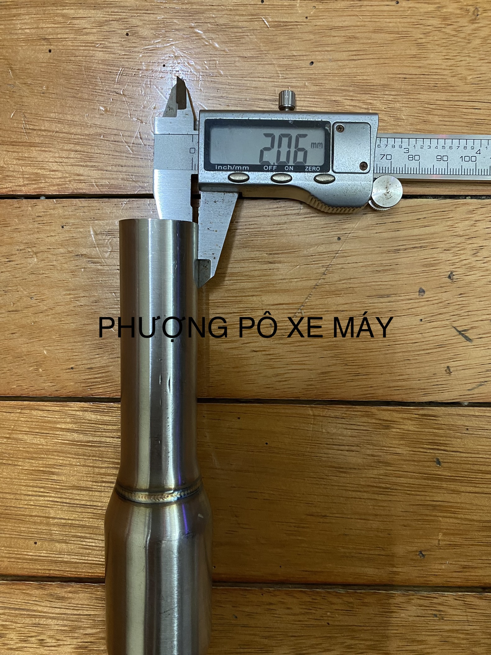 Cổ pô inox gắn lon 4R & DTmo dành cho SHVN 2019 quay đầu / AB 125-150
