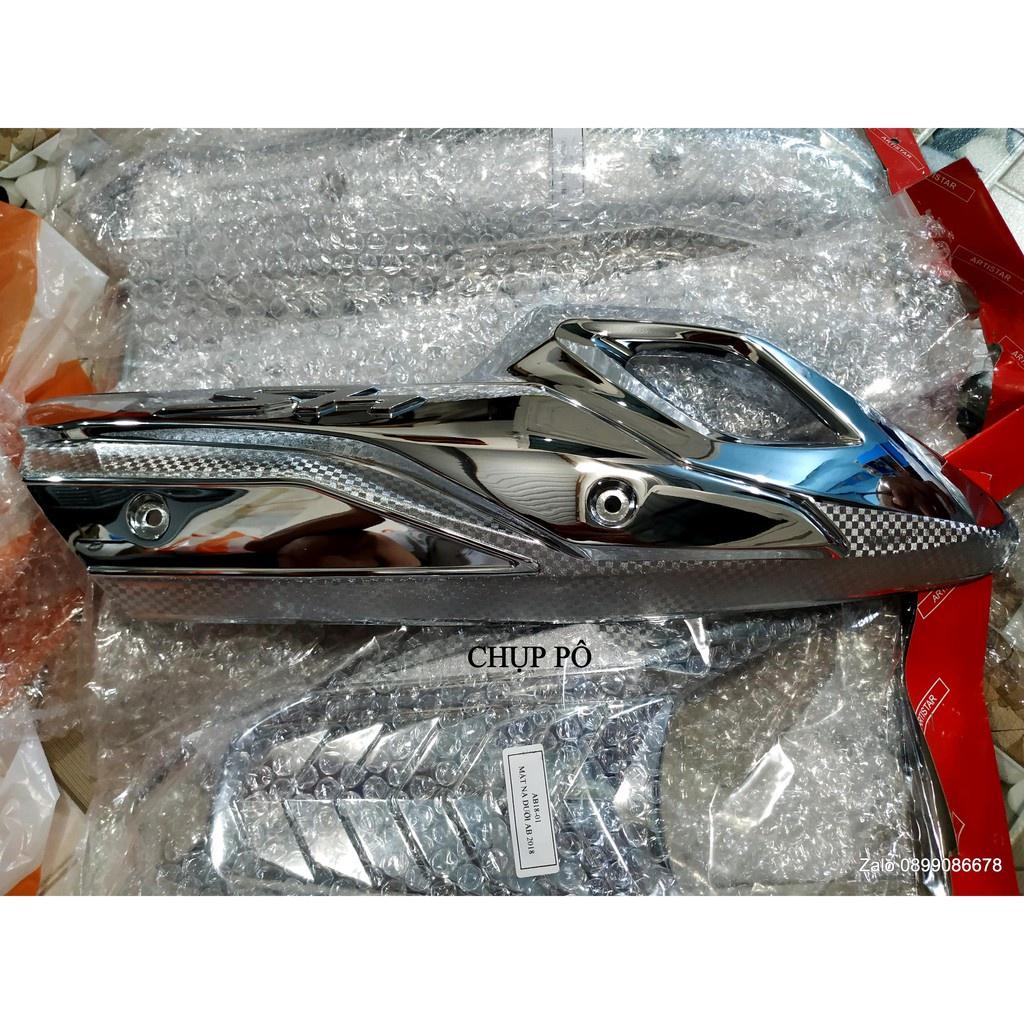 Combo 4 món Ốp Crom Dành Cho Honda SH 2017, 2018, 2019 - Che pô, Đuôi Pô , Pô E, Quạt gió