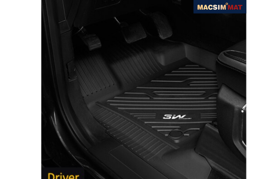 Thảm lót sàn xe ô tô Ford F150 2012-đến nay Nhãn hiệu Macsim 3W chất liệu nhựa TPE đúc khuôn cao cấp - màu đen.,