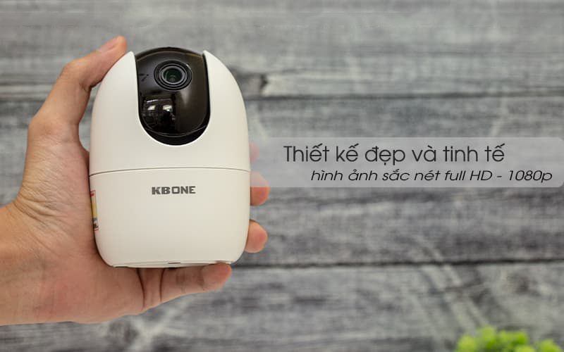 Camera wifi ip KBONE KN-H21PA Full HD 1080P xoay 360 độ đàm thoại 2 chiều , đèn hồng ngoại ban đêm , hỗ trợ sử dụng thẻ nhớ lên tới 256G