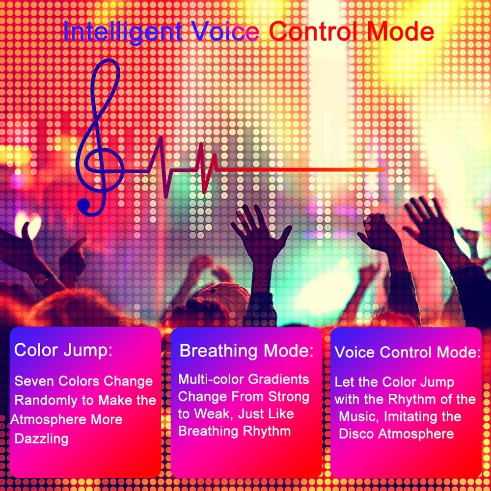 Ambient Lamp Music Voice control App LED Strip Atmosphere Lamp Car Interior Foot Light RGB Remote Control