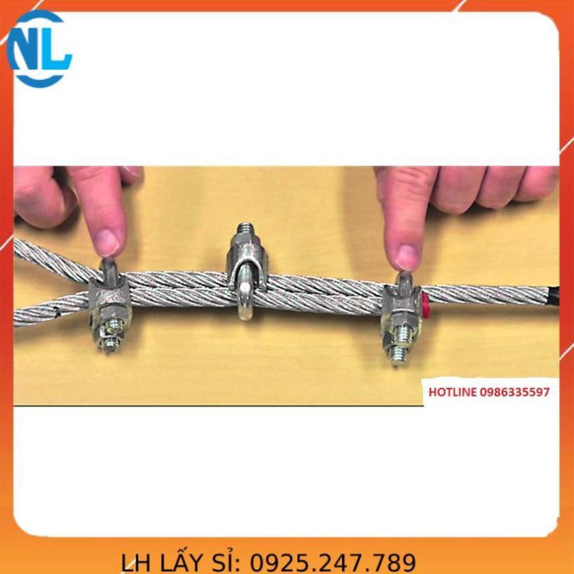 Ốc xiết cáp chữ U loại 3mm, 30k 10 con dành cho dây cáp 3 ly và 4 ly capthepgiasi