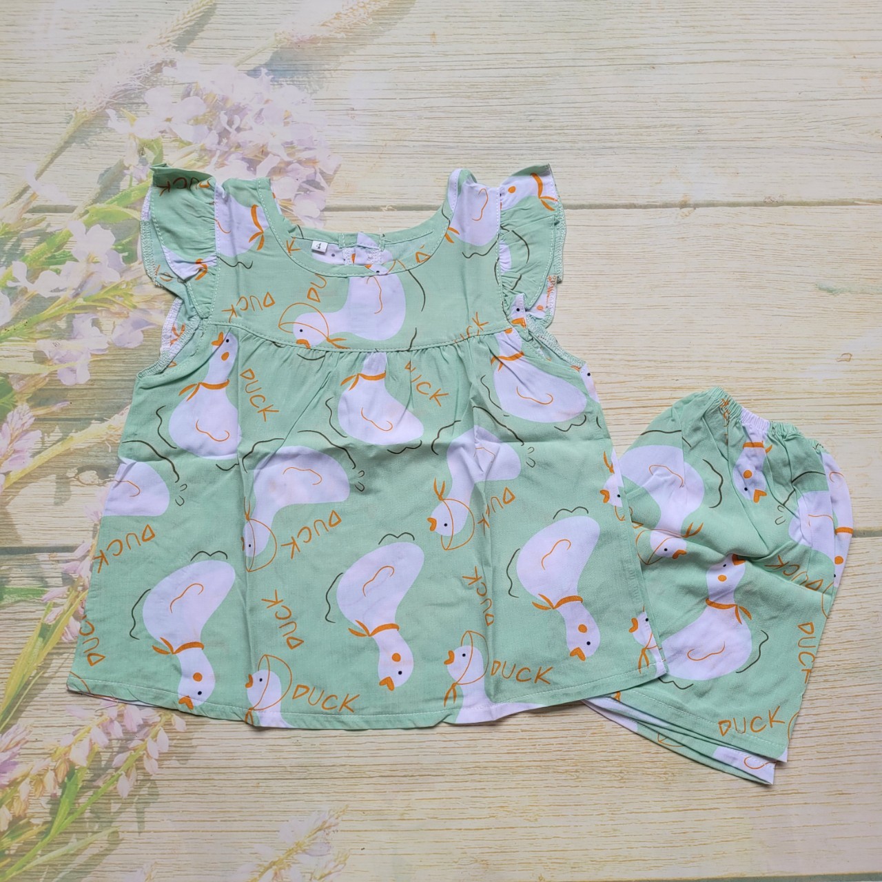 Đồ bộ tole lanh bé gái ngắn size 2
