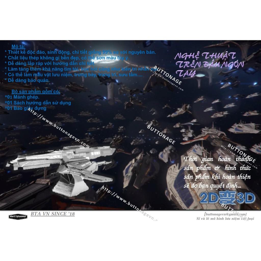 Mô Hình Lắp Ráp 3d Phi Thuyền Turian Cruiser