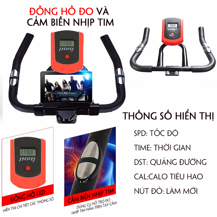 Xe đạp tập thể dục trong nhà TOPSKYBàn-Đạp-Chống-Trượt Xe đạp tập gym tiện lợi nhỏ gọn.