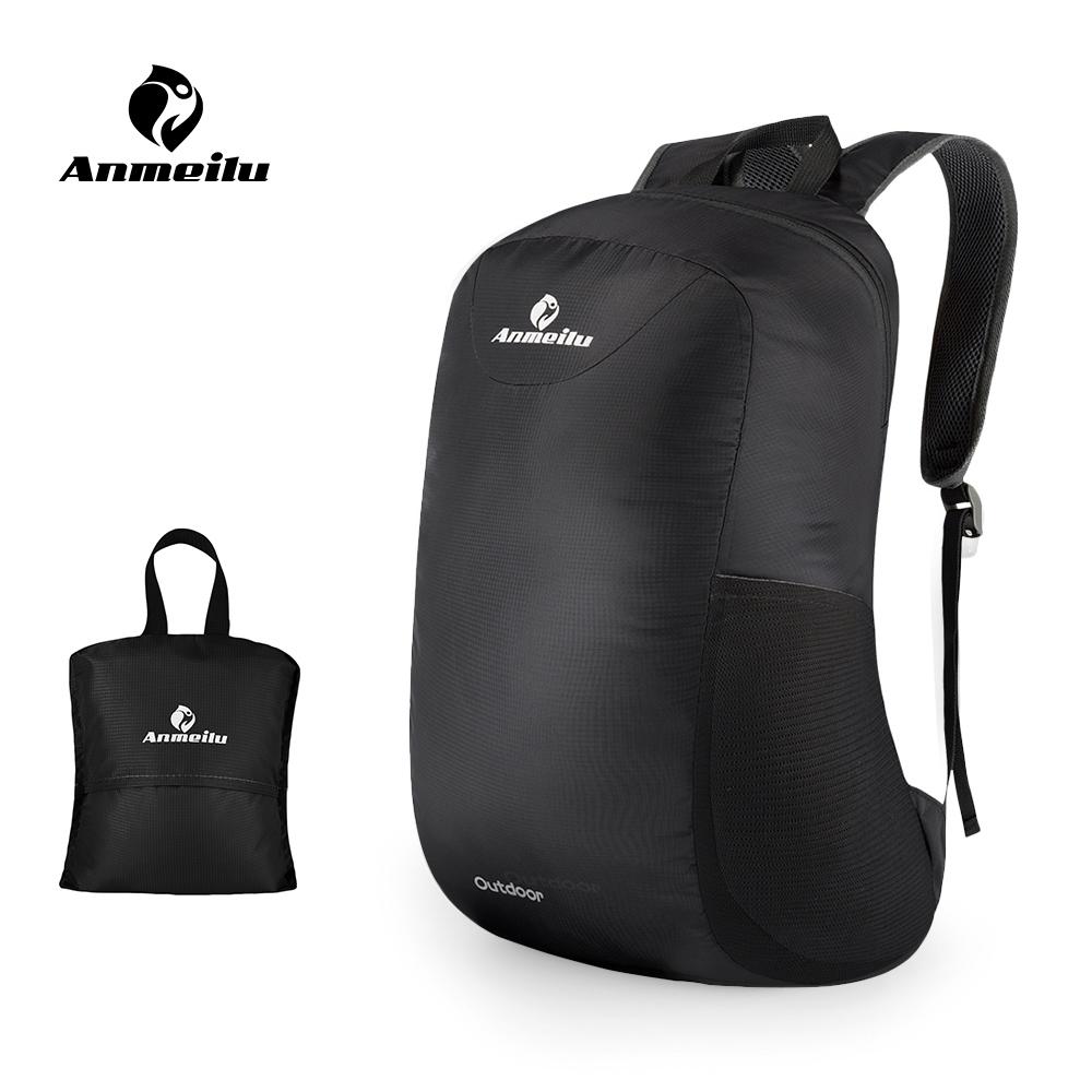 Ba lô thể thao 15L ANMEILU được thiết kế đặc biệt để gấp lại thành một gói nhỏ dễ dàng mang theo, bằng vải nylon chắc chắn và vải polyester chống rách