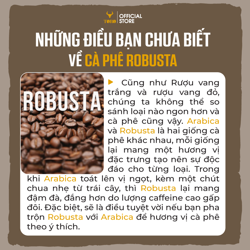 Bộ Mix Cà Phê Bột Toro Robusta & Toro Robusta Thượng Hạng Nguyên Chất 100% | 500GR/Gói | TORO FARM