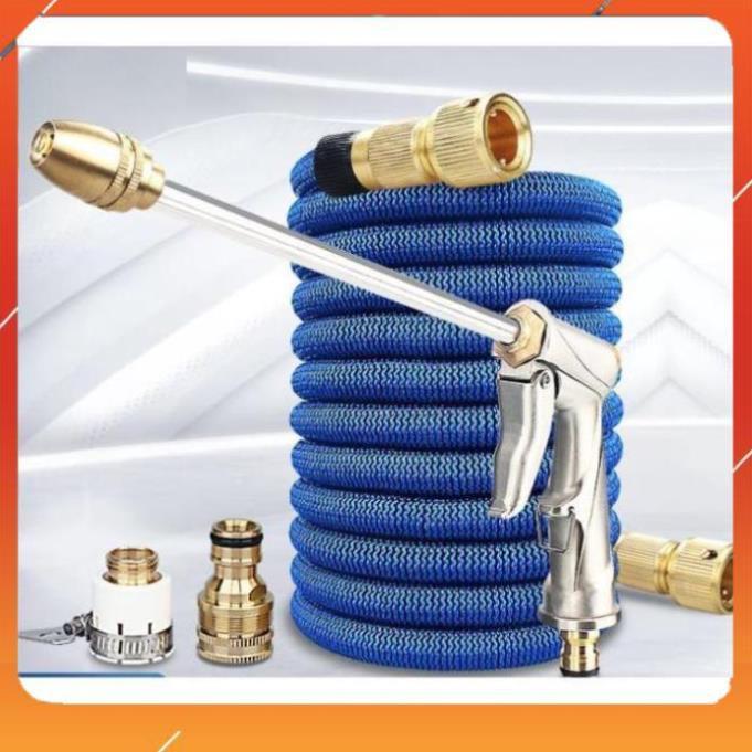 Vòi tưới cây rửa xe️️Evoucher Bộ dây và vòi xịt tăng áp lực nước rửa xe tưới cây loại 5m 206733