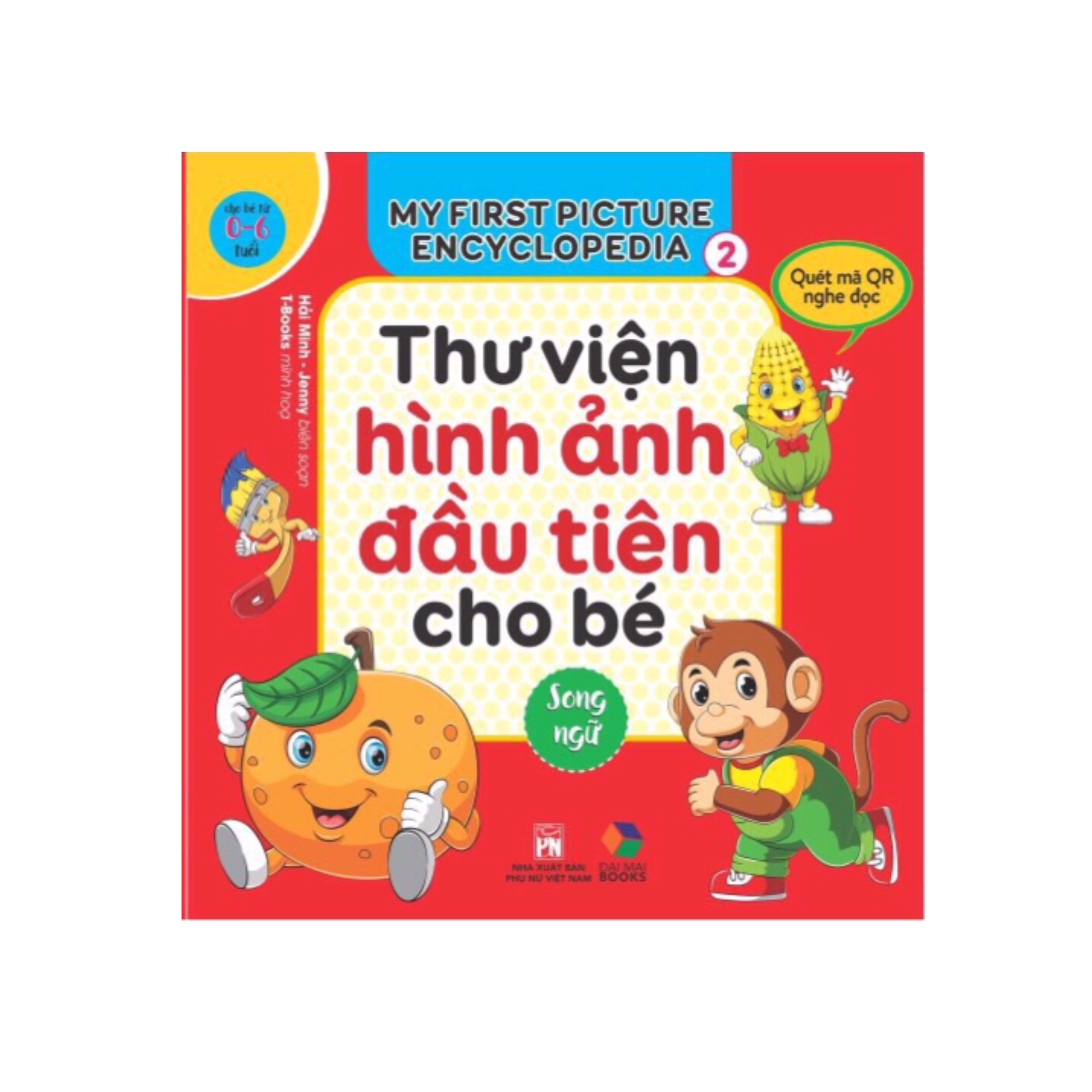 Combo hộp 8 cuốn ,Thư viện hình ảnh đầu tiên cho bé tập 2 + mã QR nghe đọc