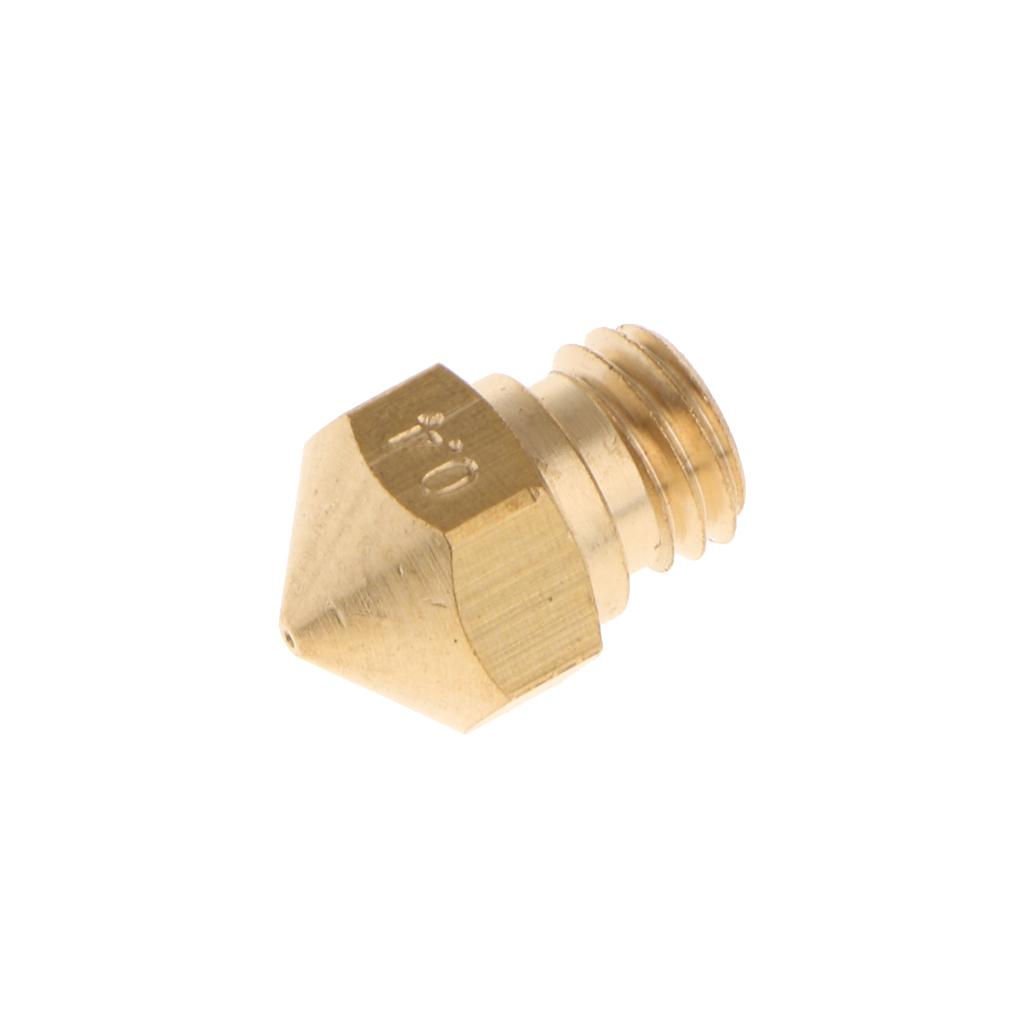 3D Printer Nozzle 0.2/0.3/0.4/0.6/0.8 mm Extruder Print Head For 1.75MM MK10