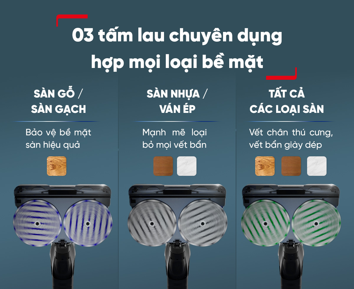 Máy hút bụi & lau sàn không dây Tefal X-Combo GF3039KO - Hàng chính hãng