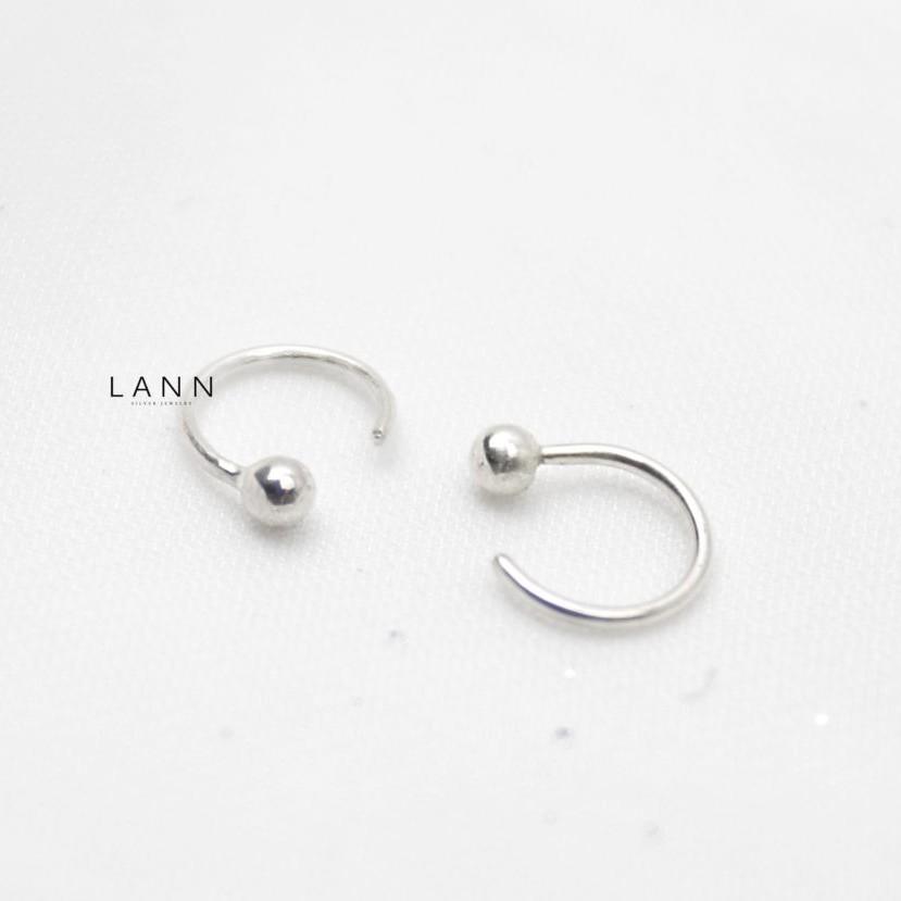 Khuyên vòng tròn mở 4 loại S925 LANN