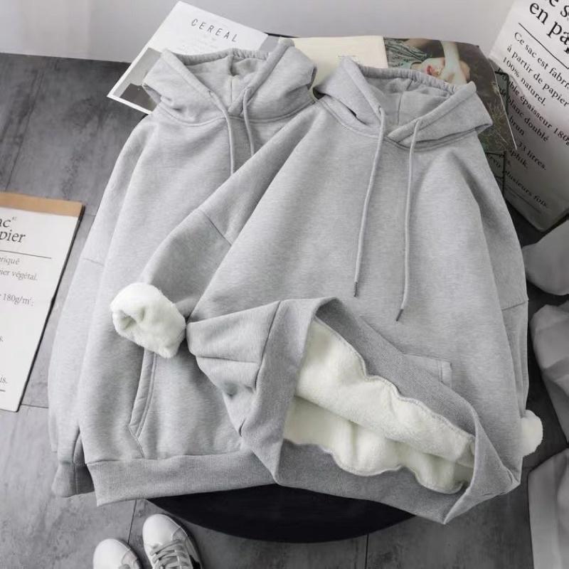 Áo Hoodie Nỉ Trơn Trần Bông Dày Dặn Unisex Cho Cả Nam Và Nữ