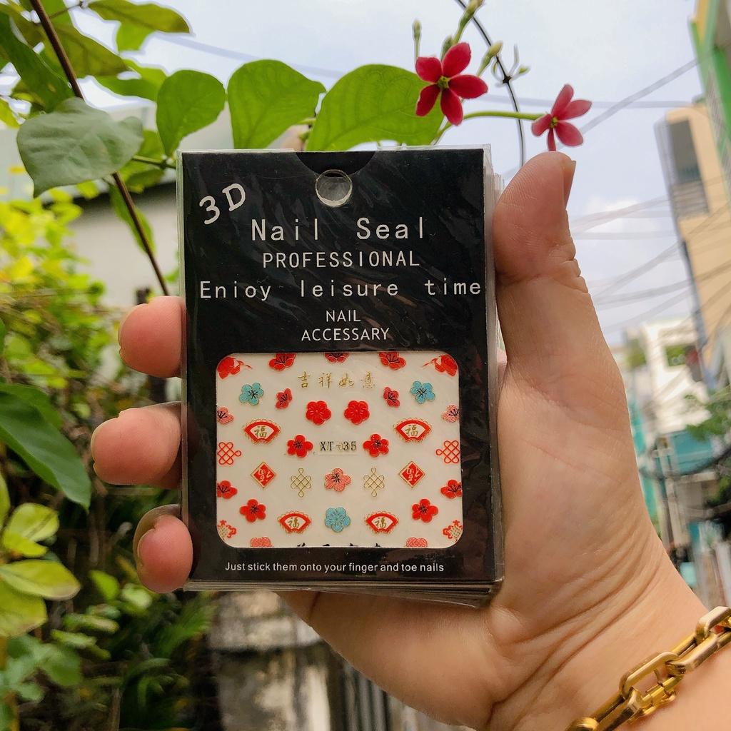 Sticker Tết dán móng tay nail 0672