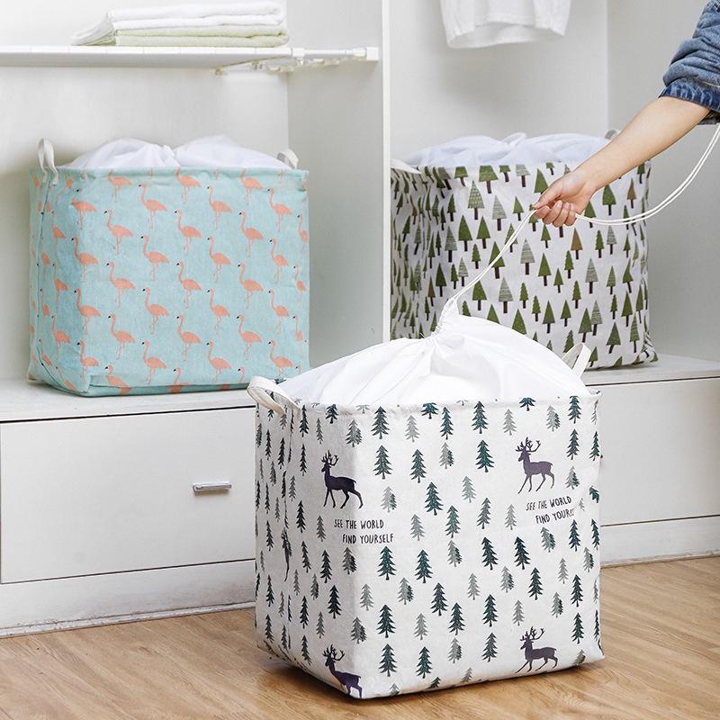 Túi Đựng Quần Áo, Chăn Màn Cỡ Lớn 100L - Sọt / Giỏ Vải Đựng Đồ Đa Năng Gấp Gọn Chống Thấm Nước