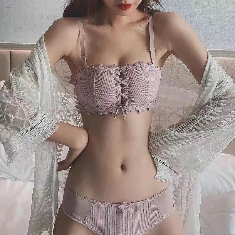 Thoải Mái Mỏng Đồ Lót Áo Ngực Sexy Set Áo Đẩy Lên Áo Ngực Ren Lót Áo Ngực Và Bộ Đồ Lót Bralette