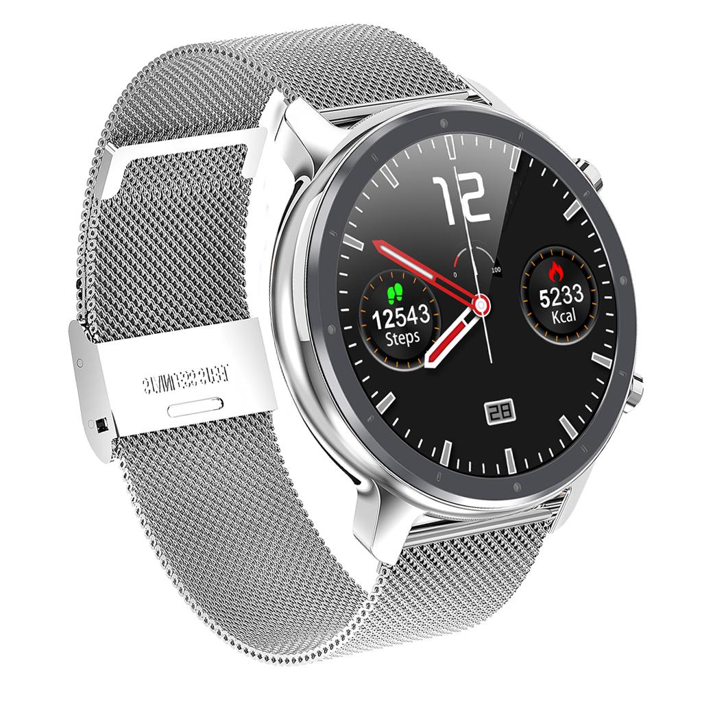 IP68 Sport Round Bluetooth 4.0 ECG PPG Smart Watch