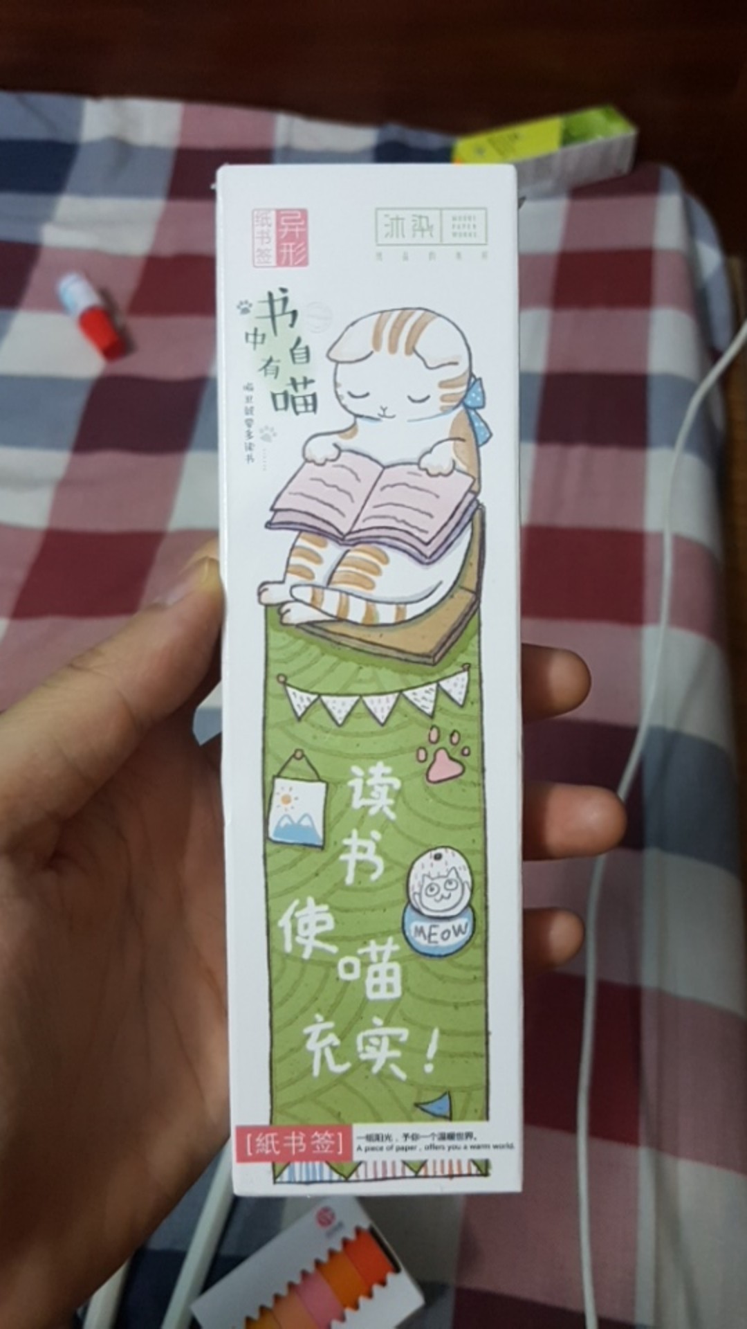 Hộp 30 Bookmark Đánh Dấu Sách Hình Mèo - 15.5x4.5cm