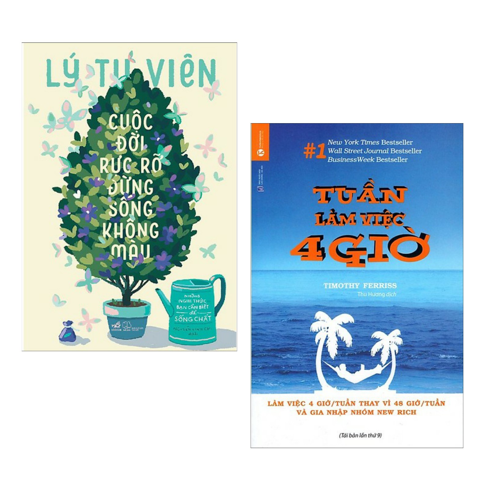 Combo 2 Cuốn Sách Hay Về Kinh Tế: Cuộc Đời Rực Rỡ Đừng Sống Không Màu + Tuần Làm Việc 4 Giờ - Tặng Kèm Bookmark Happy Life