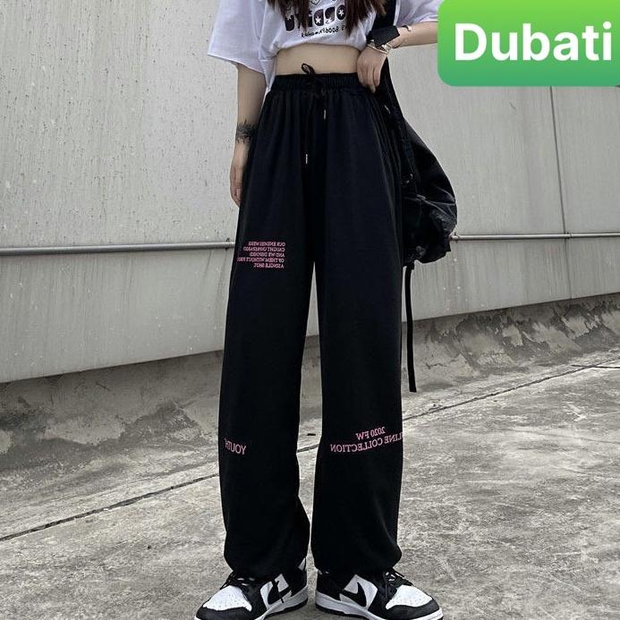 QUẦN JOGGER NAM NỮ UNISEX CHẤT NỈ DÀY DA CÁ ỐNG SUÔNG RỘNG THÊU CHỮ YOUTH RÚT DÂY HÀN QUỐC HOT NHẤT 2022 - DUBATI FASH