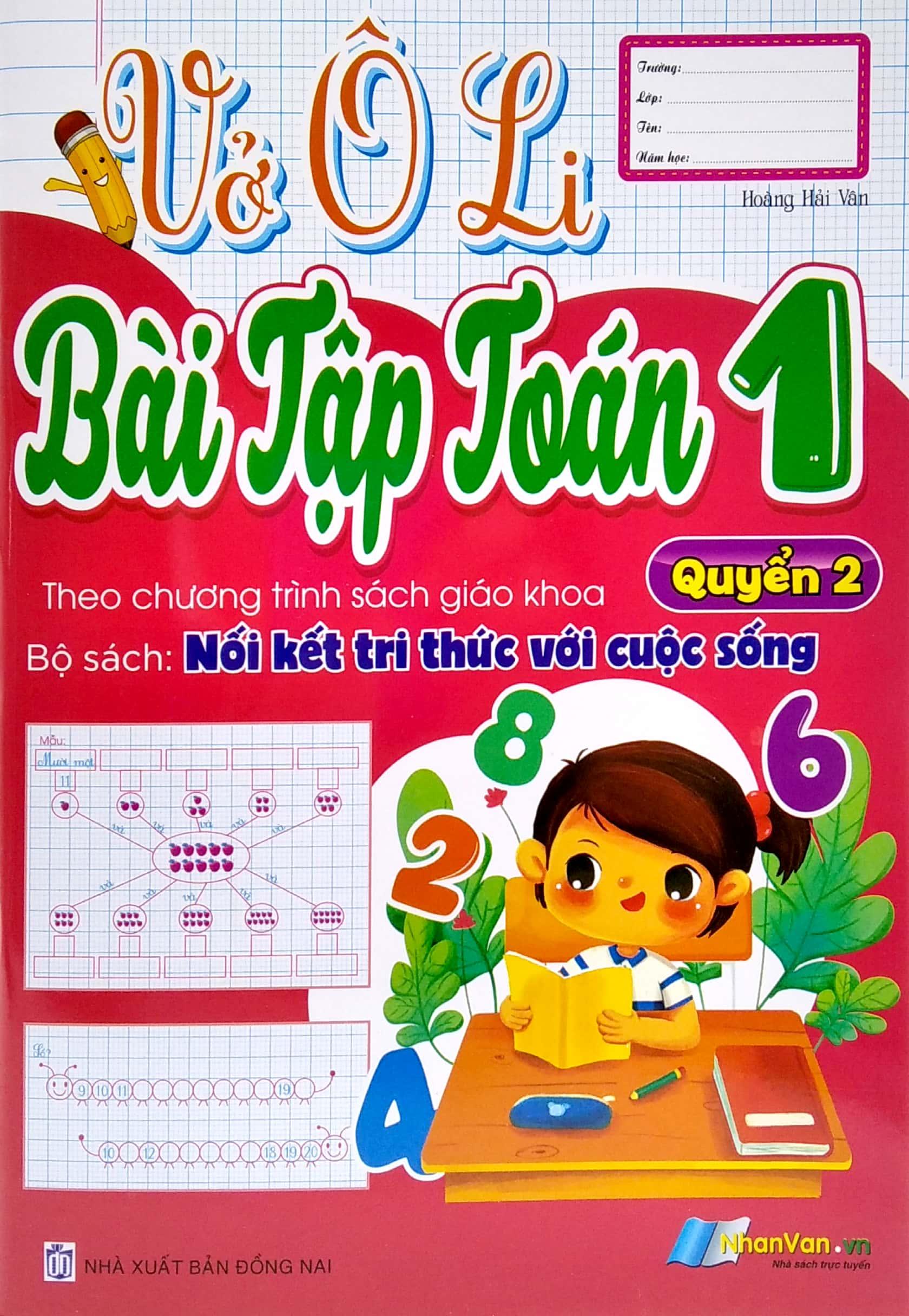 Vở Ô Li Bài Tập Toán 1 - Quyển 2 (Theo Kết Nối Tri Thức Với Cuộc Sống)