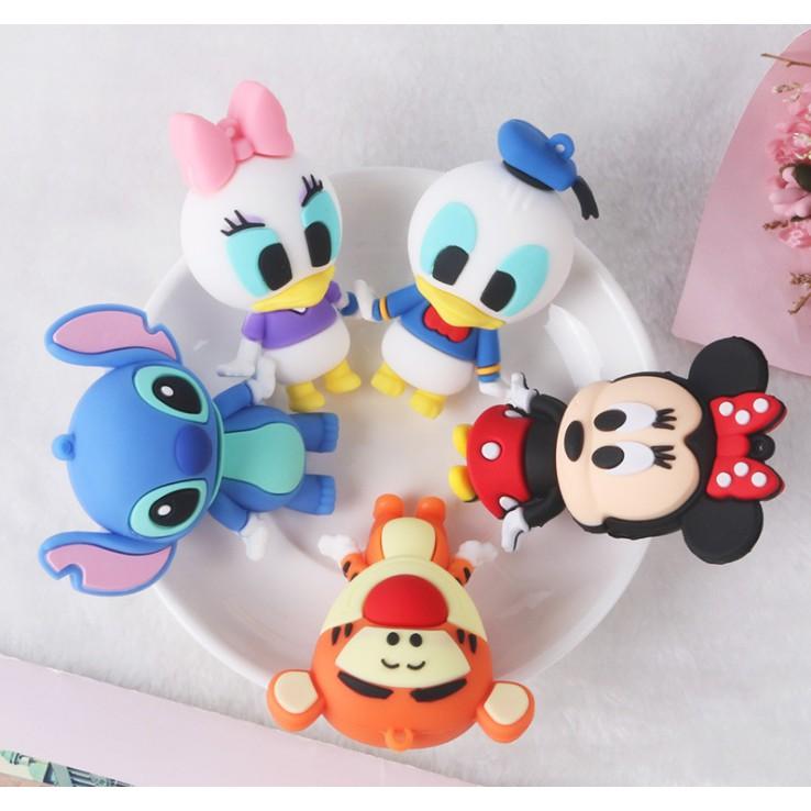 HN * Mẫu búp bê size lớn Mickey, Minnie, Daisy, Donald, Pooh dùng làm móc khóa, charm Jibbitz, DIY
