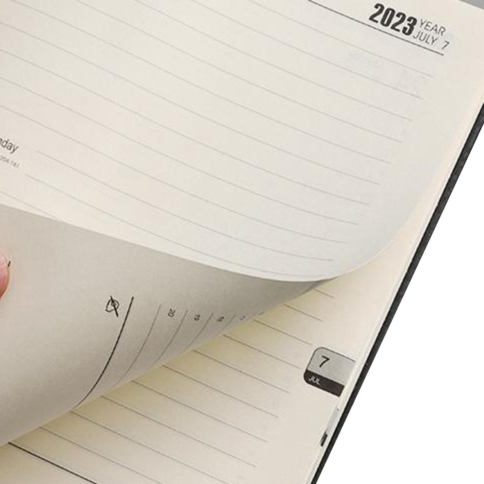 A5 Notebook Planner, Journal 2023 Monthly Weekly Daily Planner Notepads Double Sided Writing Pads for Family Home Supplies New Year Gifts
