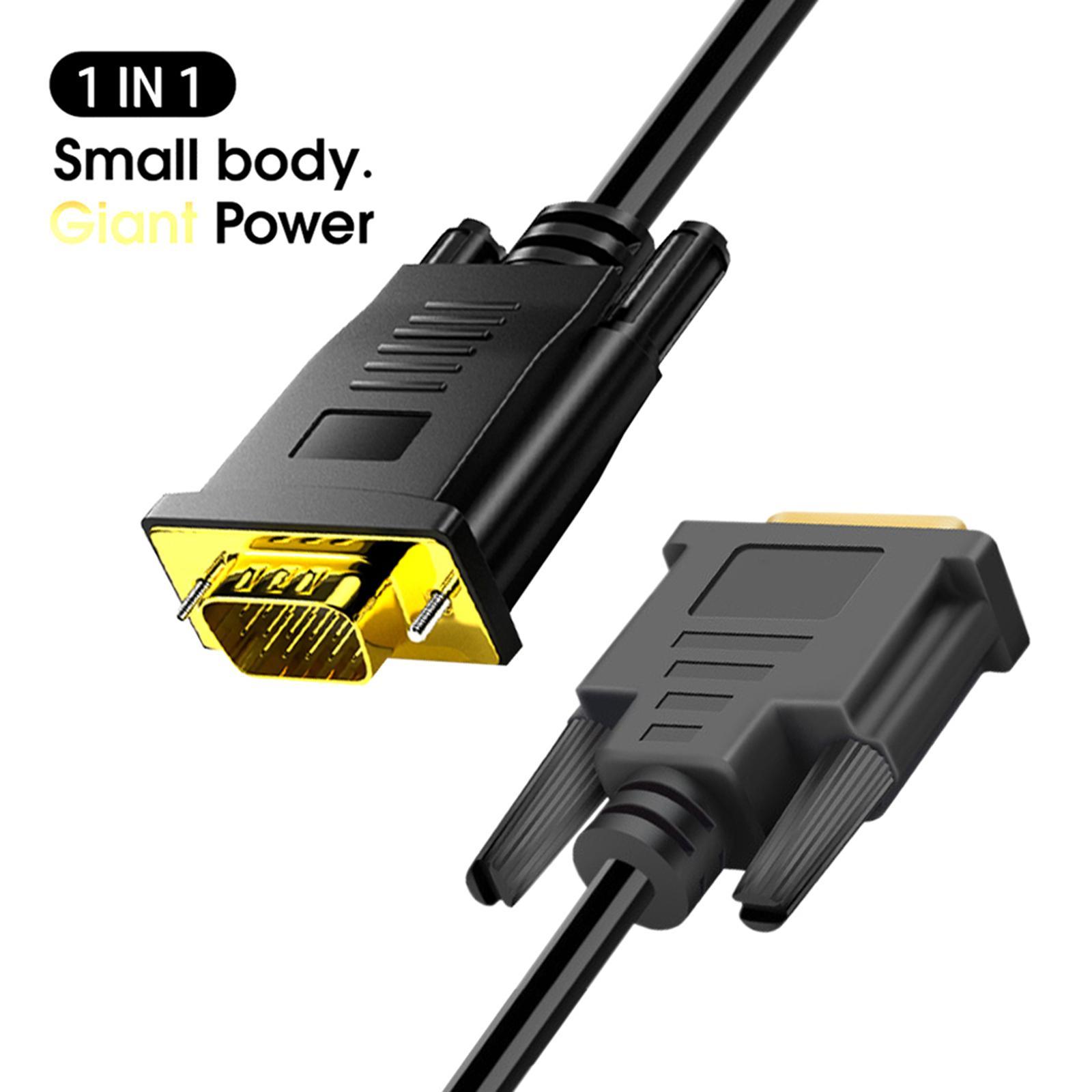 -D 24+1 to VGA Cable Male to Male Adapter Cable Gold Plated for Monitor