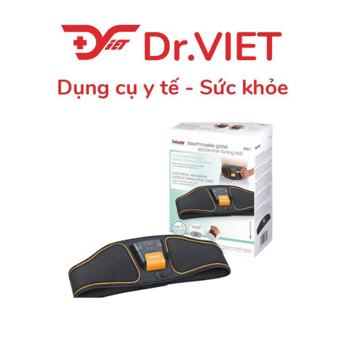 Đai Massage Bụng Xung Kích Điện Beurer EM37 – Công Nghệ EMS Chuẩn Đức, Hỗ Trợ Săn Chắc Cơ – Giảm Mỏi – Thư Giãn, 5 Chương Trình Tập Thông Minh, 4 Điện Cực Tiếp Xúc Bằng Nước, Đai Thoáng Khí, Phù Hợp Mọi Đối Tượng Tập Luyện Và Phục Hồi Cơ Bụng