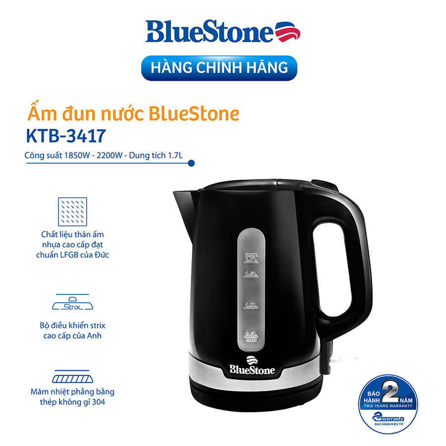 Ấm Siêu Tốc BlueStone KTB-3417 (1.7 Lít) - Hàng Chính Hãng