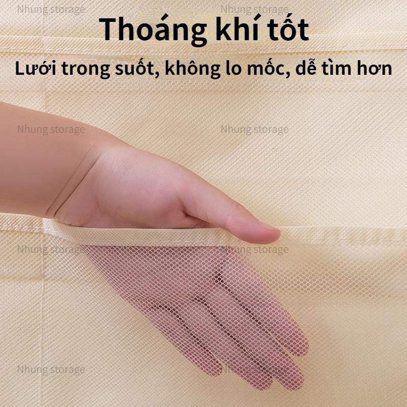 Túi Vải Lưới Treo Hai Mặt Đựng Đồ Lót Tất Vớ Có Móc Treo Nhiều Ngăn Đa Dạng Tiện Dụng