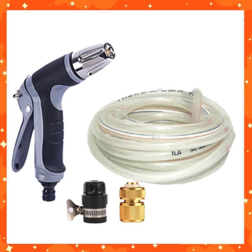 Bộ dây và vòi xịt tăng áp rửa xe tưới cây 15M  206817