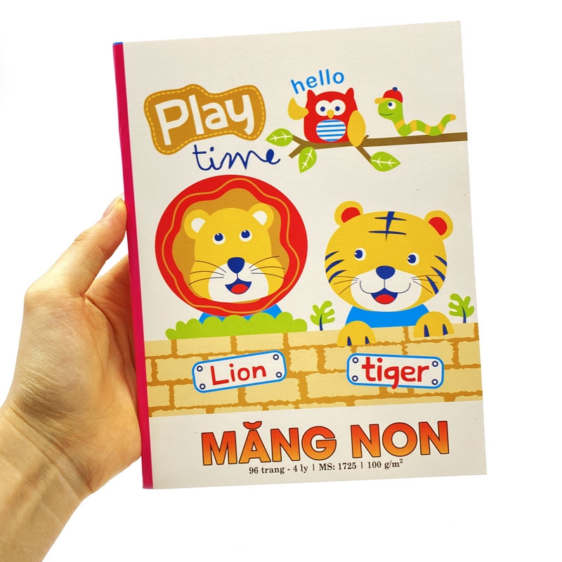 Vở Măng Non 4 Ô Ly 96 Trang 1725 - Hình Sư Tử + Hổ