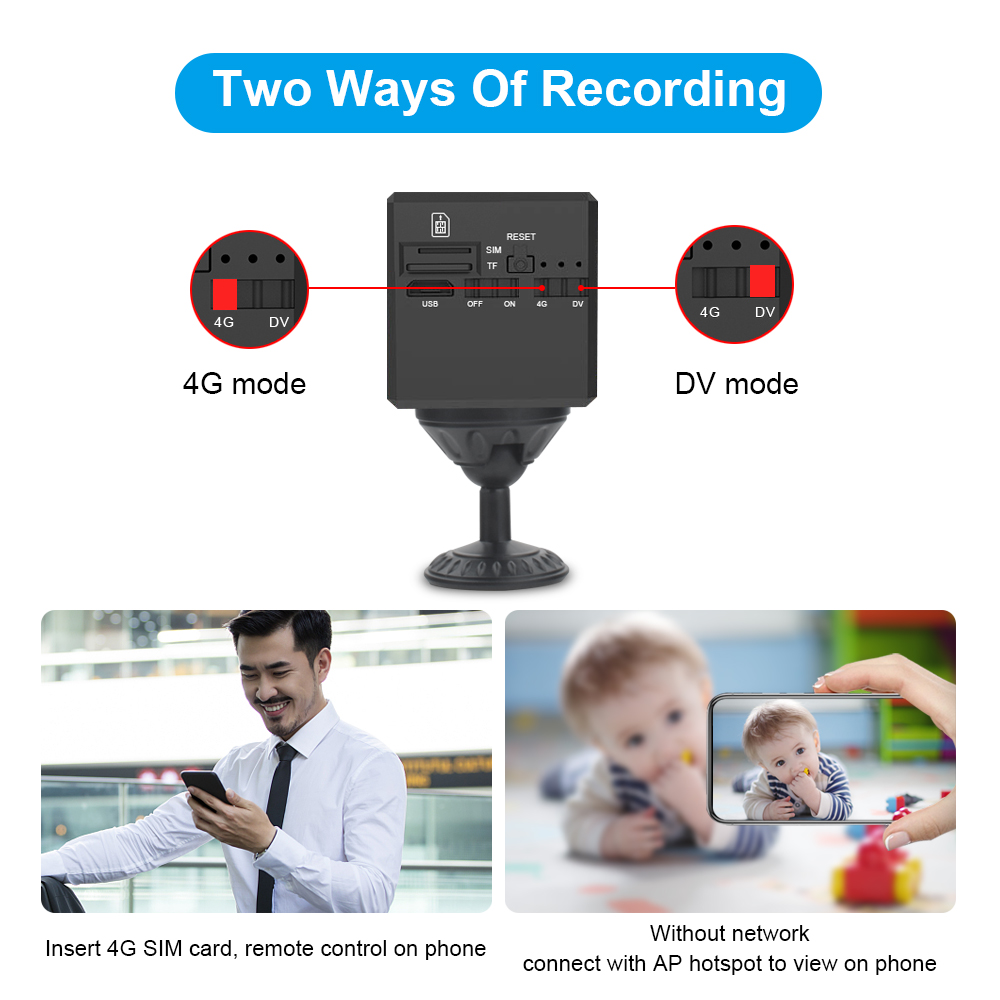 Camera Mini S12 Dùng Sim 4G Quay Video 4K FullHD 1080P Siêu Nét - Quan Sát Báo Động Chống Trộm Hồng Ngoại Đen -Hàng Cao Cấp