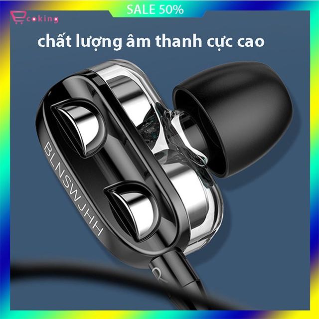 Tai Nghe dây Gaming Nhét Tai ,âm thanh nổi Chơi Game Chống Ồn Có Micro lõi bằng đông nguyên chất 