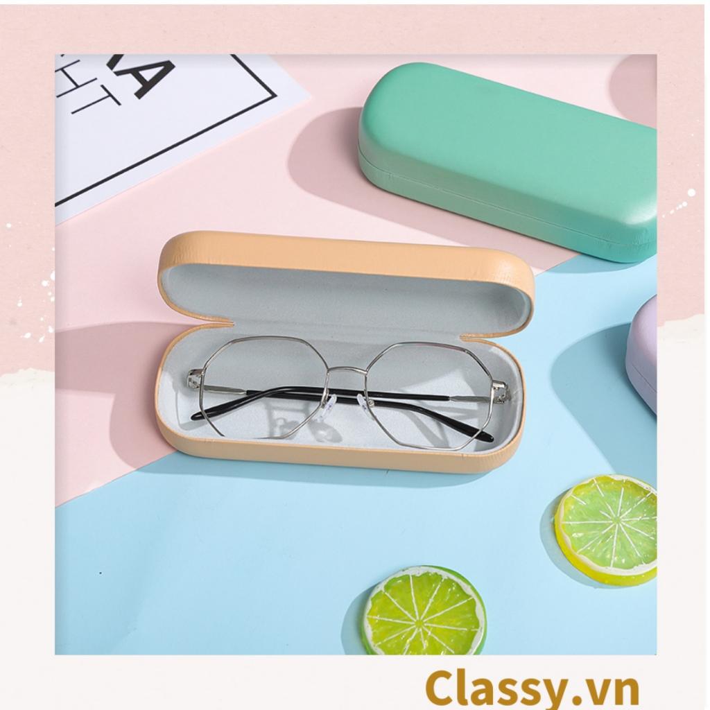 Hộp đựng mắt kính Classy màu trơn, chống sốc, chống trầy xướt PK1263