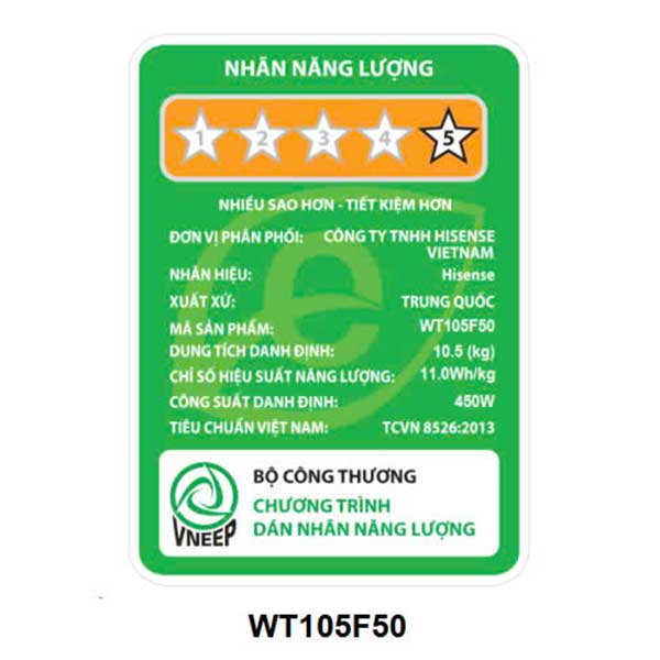 |SP MỚI 2025| Máy giặt Hisense Inverter 10.5kg WT105F50 Giặt AI, Mềm vải sạch sâu, Bảo hành 3 năm - HÀNG CHÍNH HÃNG