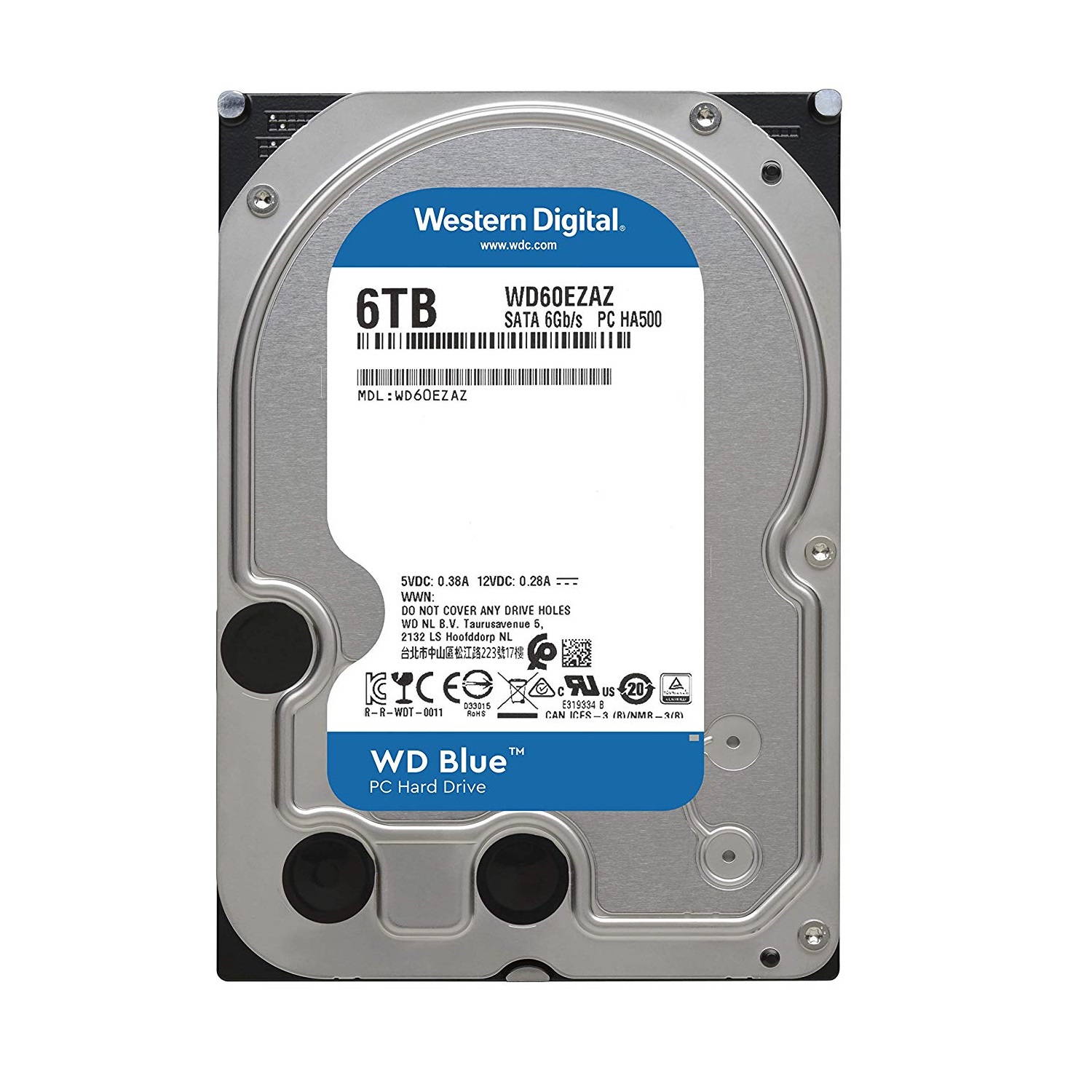 Ổ Cứng HDD WD Blue 6TB/256MB/5400/3.5 - WD60EZAZ- Hàng chính hãng