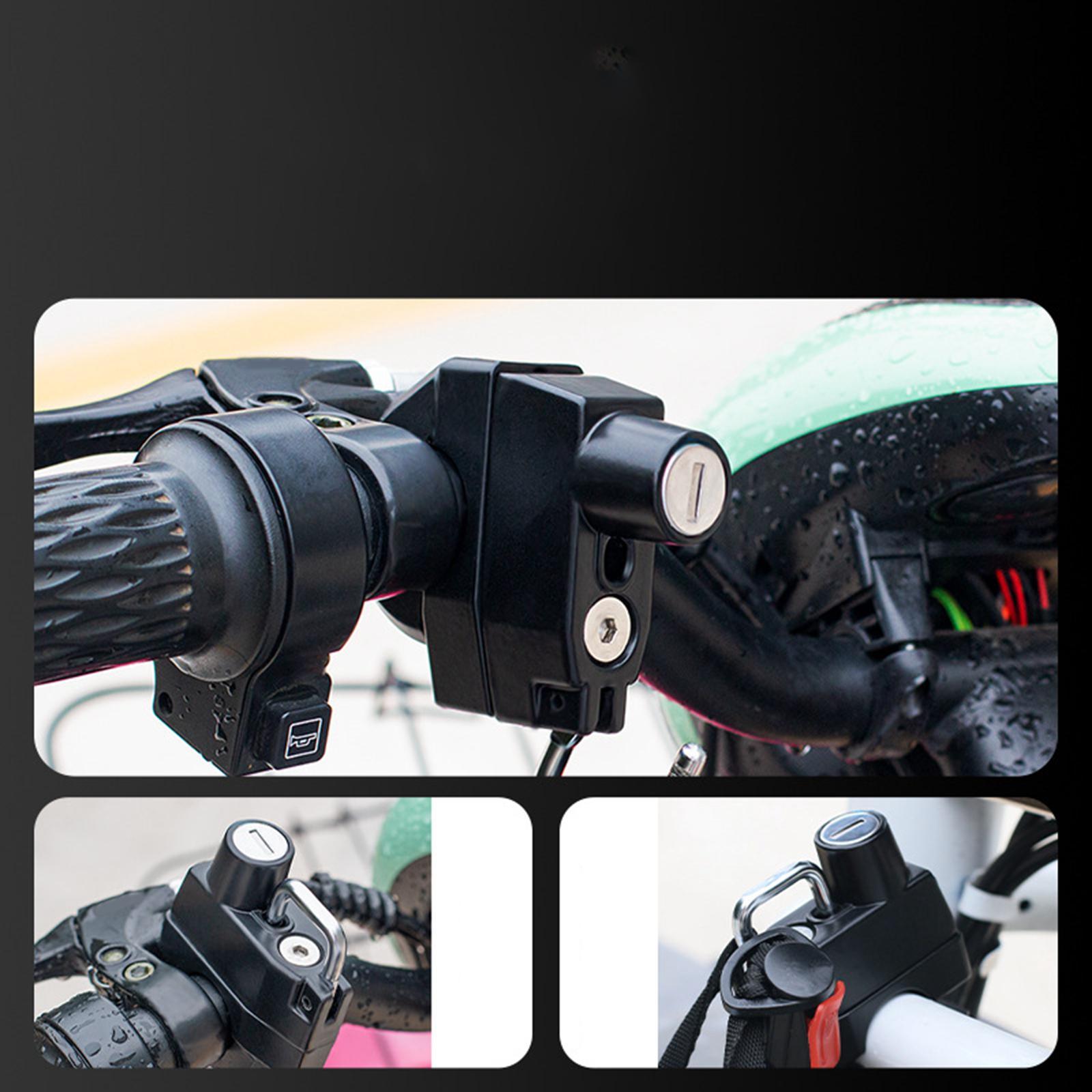 Motorcycle Helmet Lock, Safety Lock for Motorbike Scooter Street Bike Waterproof