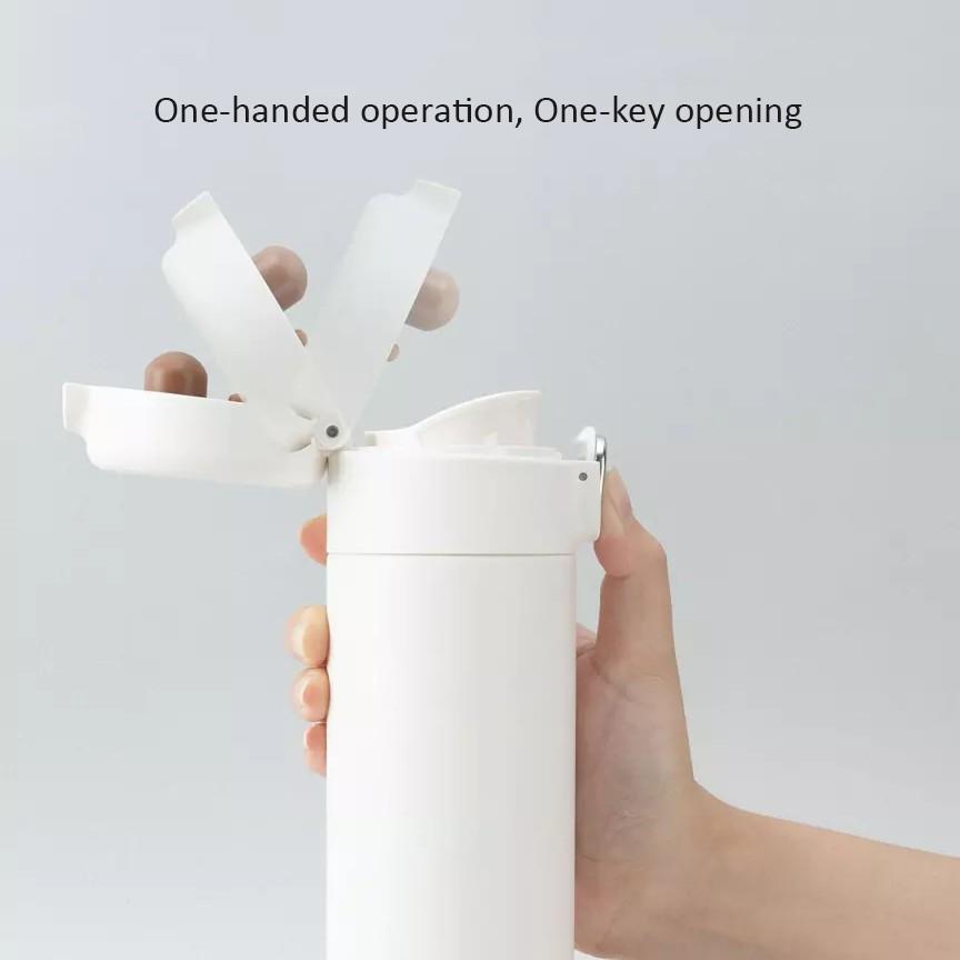 Bình Nước Giữ Nhiệt Xiaomi Bằng Thép Không Gỉ Dung Tích Lớn Nhấn Mở Nắp Bằng Một Tay Kiểu Dáng Đơn Giản