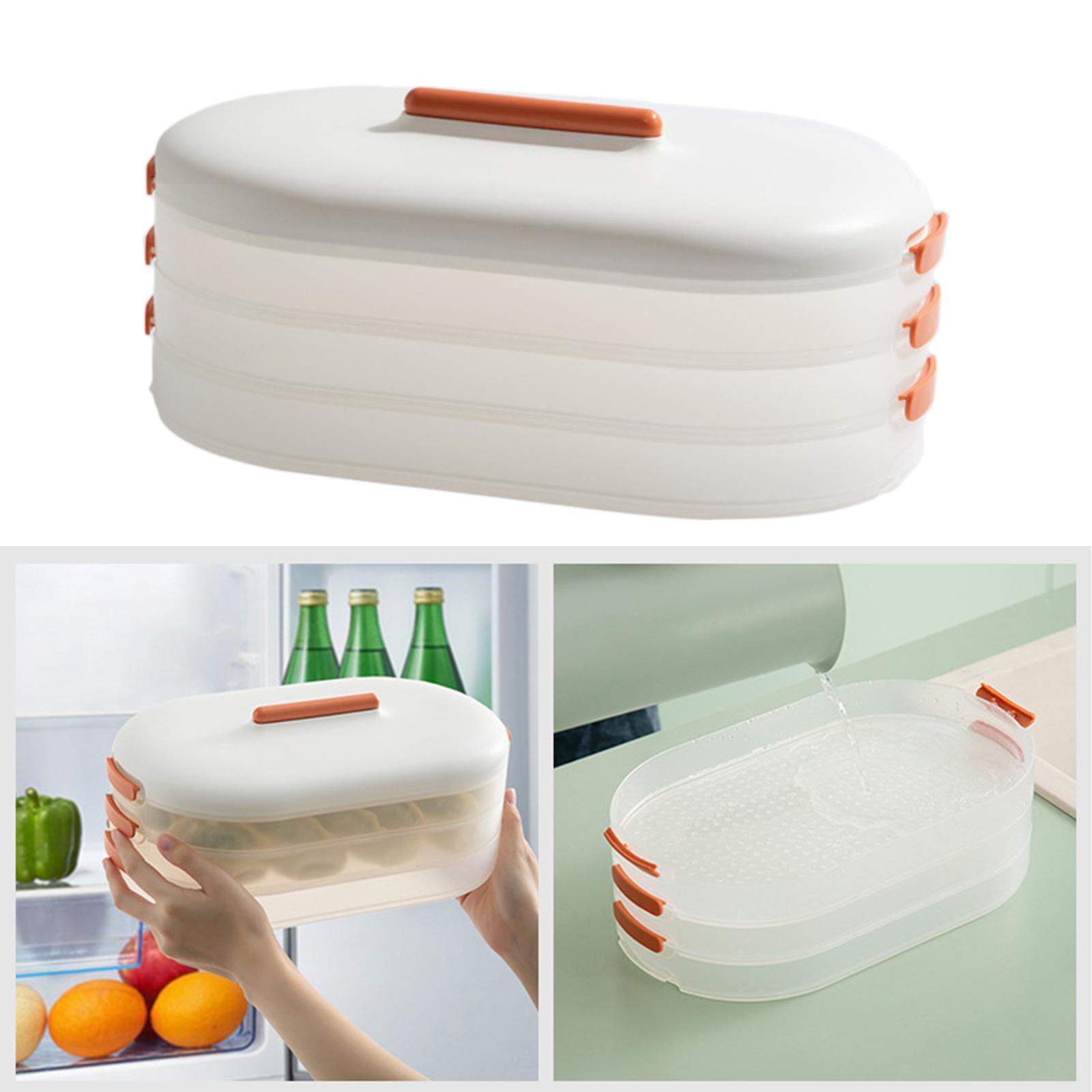 Fridge Food Storage Container Organizer Bins Dumpling Egg Keeper Holder Box