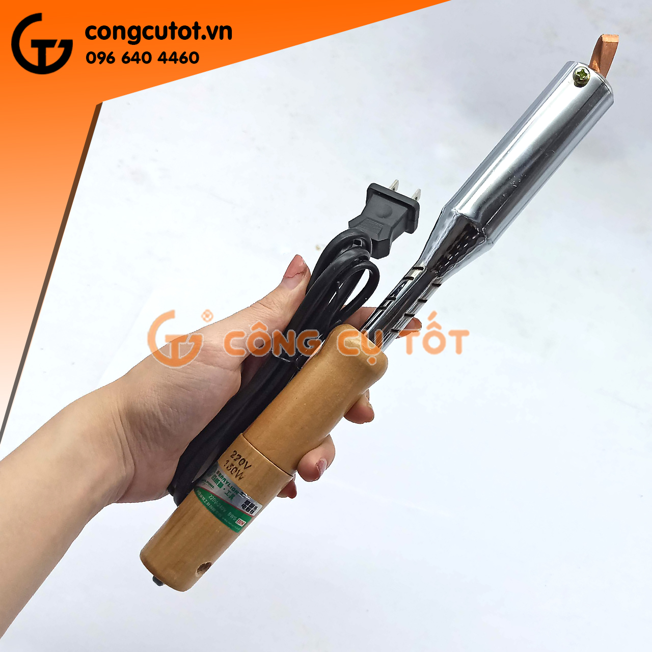 Mỏ hàn dẹp cán gỗ Berrylion 150W